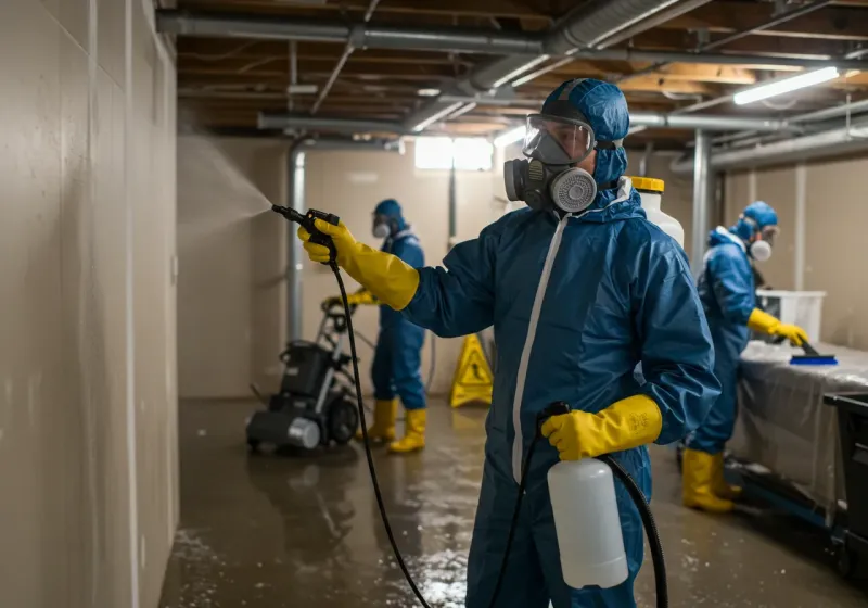 Basement Sanitization and Antimicrobial Treatment process in Lake Dallas, TX