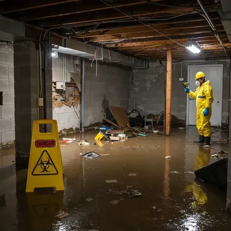 Flooded Basement Electrical Hazard in Lake Dallas, TX Property